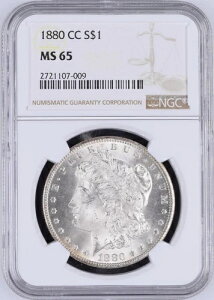 1880-CC 1�h�������K����� NGC MS65 - �t���X�e�B�E�u���X�g�E�z���C�g�E�r���[�e�B�[