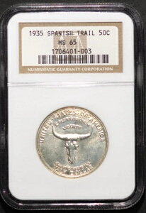 1935�N 50�Z���g��� �X�p�j�b�V���g���C���n�[�t�_���[ MS 65 NGC # 1706401-003 + �{�[�i�X