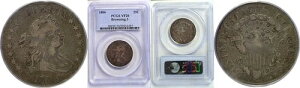 1806�N 25�Z���g �h���[�v���� �N�H�[�^�[ PCGS VF-20