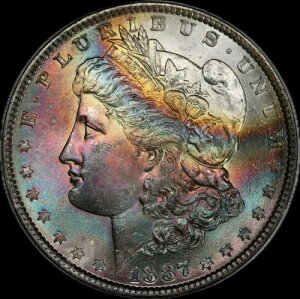 1887�N �����K����� PCGS MS65+ PQ �����X�^�[���C���{�[�N���Z���g�g�[�j���O