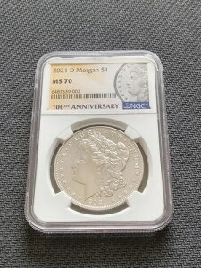�󏭂ȃf���o�[�p�[�t�F�N�g100���N�L�O�����K���V���o�[�_���[�R�C�� NGC MS70 2021-D