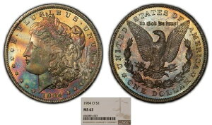 1904-O 1�h�������K���E�_���[ - PQ�����X�^�[���C���{�[�g�[�j���O - NGC MS 63 - �r�f�I - B2055