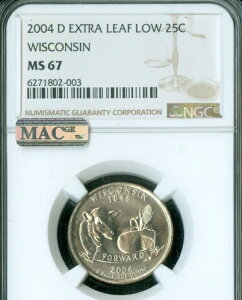 2004 D �E�B�X�R���V���B 25 �Z���g�d�� �G�N�X�g�����[�t ���[ NGC MS67 PQ MAC �X�|�b�g���X�B
