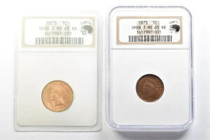 1873�N �C���f�B�A���w�b�h�Z���g�I�[�v�� 3 MS65 RB NGC Eagle �t�H�g�V�[�� * 3500-