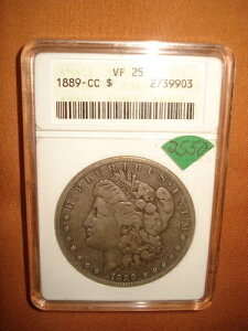 1889-CC �J�[�\���V�e�B ���[�K�� �V���o�[�h�� �F�� ANACS VF 25 - ��������