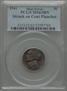 1941�N PCGS MS63 �W�F�t�@�[�\���E�j�b�P���E�I���E�Z���g ?? �^�t�E�f�C�g 5C 1C �v�����V�F�b�g�ɍ���