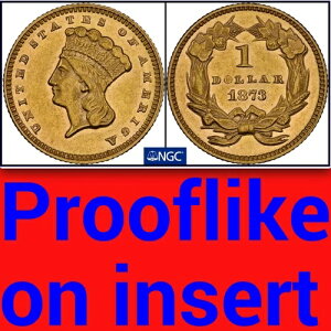1873 NGC MS60PL PROOFLIKE �C���T�[�g�t�� ?? MS61 �� 2,527 �h�� ? �S�[���h �_���[ ? ��v�� PL