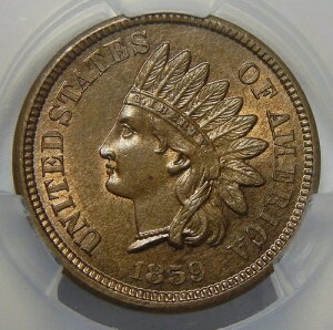 1859 CAC MS64 �C���f�B�A���w�b�h �Z���g -WG8