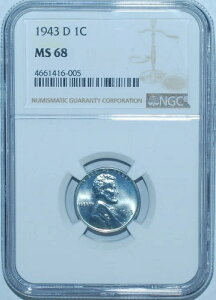 1943 D NGC MS68 �����J�[�� �E�B�[�g �X�`�[�� �Z���g