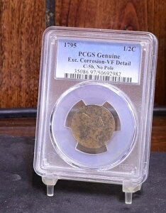1795�N �n�[�t�Z���g C-5b �|�[���Ȃ�-PCGS VF�f�B�e�[�� EXC�B ���H(#58366-L)-