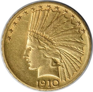1910�N $10 �S�[���h �C���f�B�A�� AU �X���C�_�[ ���F�� #143-