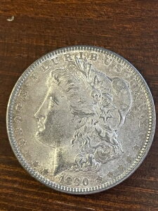 Raw 1890 Morgan $1 ���F�� Ungraded �V���o�[�h�� -