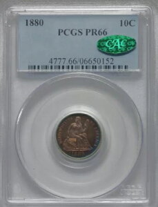 1880�N PCGS PR66 CAC �L�[�f�[�g �V�[�e�b�h�_�C�� -- ���s���� 36,000�� + �v���[�t 1,355��