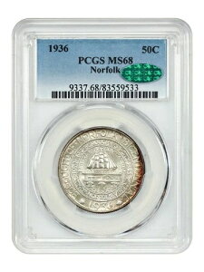 1936�N 50C �m�[�t�H�[�N PCGS/CAC MS68-�N���V�b�N�V���o�[�L�O-