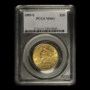 1889-S $10 ���o�e�B�w�b�h �S�[���h�C�[�O�� PCGS MS 61 - �č���������