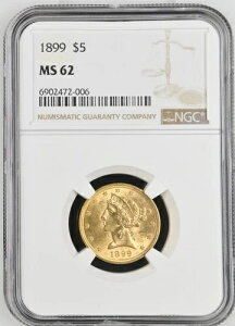 1899�N �S�[���h �n�[�t�C�[�O�� ���o�e�B�w�b�h NGC MS-62