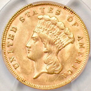 1878�N 3�h�� �C���f�B�A������ $3 - PCGS �����ʏڍ� (UNC MS) - ��