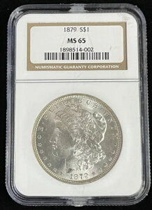 1879�N P �����K�� 90% ��� $1 NGC MS 65�A���i�ʁA���ǂ����t