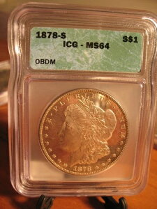 ���[�K���V���o�[�h�� - 1878 S;�f������B ICG 64 DMPL �O���[�h�̕\�ʁB ICG 64 OBDM-