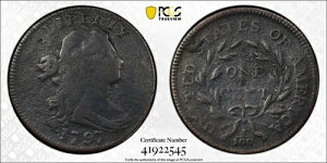 1797�N�� Flowing Hair Cent Rev. 95�A�O���b�v�G�b�W - PCGS VG �ڍ� S-120b