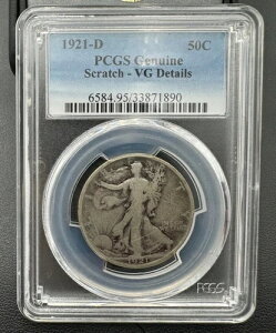1921�N D �E�H�[�L���O�E���o�e�B 50�Z���g �V���o�[ �n�[�t�h�� PCGS ���ɗǂ��A�L�[�f�[�g�R�C��