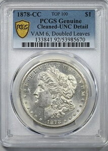 1878-CC �����K���E�_���[ $1 PCGS ���� UNC �ڍ� - TOP 100 VAM 6�A�_�u�����[�t
