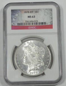 1878�N�� 8���H�������K���E�_���[ NGC MS 63�F��V���o�[�_���[