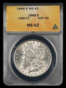 1888 $1 VAM 7C ANACS MS62 �z�b�g 50