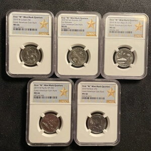 2019 W �N�H�[�^�[ MS66 NGC �X�^�[���x���A5 �R�C�� ���o�[ �O�A�� AMP ���[�E�F�� �T���A���g�j�I