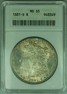 1881-S ���[�K�� �V���o�[ �_���[ 1�h�� �R�C�� ANACS MS-65 �g�[�j���O�t�� - Gen 5 �z���_�[