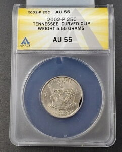 2002 P 25�Z���g �e�l�V�[ �N�H�[�^�[ ANACS AU55 �J�[�u�N���b�v �d��5.55�O���� �덷
