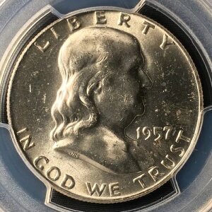 1957�N-D 50C FL �t�����N�����n�[�t�h�� PCGS MS65FBL 82992329-