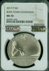2017 P�{�[�C�Y�^�E�� �V���o�[�h�� NGC MS70 MAC�t�@�C�l�X�g�������X�gMAC�X�|�b�g *-
