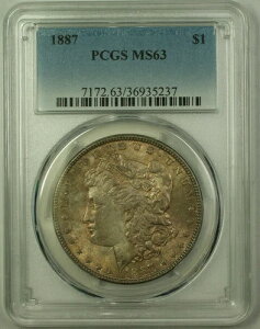 1887�N ���[�K���V���o�[�h�� $1�R�C�� PCGS MS-63 �g�[���T�[�t�F�X (20) (R)-