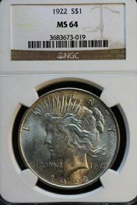 1922-P $1 NGC MS64 �s�[�X�_���[�AVAM 2BE1�i�K�у_�C�j(I4,R5) (���b�g#20-20)
