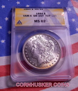 1884�N �����K���E�_���[ �g�b�v100 VAM-4 �X���[���h�b�g ANACS MS 62 �g�b�v100