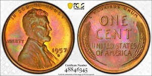 MS66RB 1957-D 1C �����J�[���E�E�B�[�g�E�Z���g�APCGS �g�D���[�r���[ - �~���g�Z�b�g ���C���{�[�g�[��