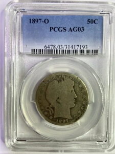 1897�N-O �o�[�o�[�n�[�t�h�� �L�[���t PCGS AG03-