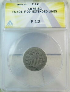 1876�N���j�b�P��ANACS F12 *FS 401 F-09������* BR