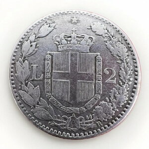 �C�^���A 2�����[ 1884�E���x���gI�V���o�[KM#23 9.82gr A045-