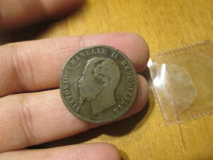 10 centesimi 1863 Vittorio Emanuele Re D' Italia �C�^���A �R�C���ʐ^�ʂ� �{��-
