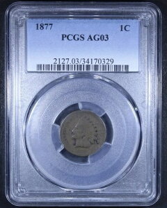 1877 �N�C���f�B�A�� �w�b�h �Z���g - 1 �Z���g PCGS AG03 - �d�v�ȓ��t!