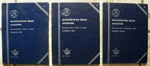 54 Washington Quarters 1934-64,90% �V���o�[�قȂ���t 3 Whitman �R�C���A���o��-