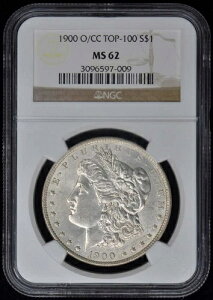 1900-O/CC TOP-100 �����K���E�_���[ S$1 NGC MS62