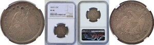 1869-S 25C ���Ȍ^���R�̏��_�� NGC VF-30