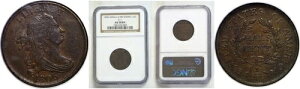 1806�N 1/2�Z���g �h���[�v�o�X�g �n�[�t�Z���g NGC AU-58