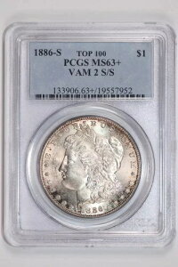 1886-S VAM-2 S/S TOP 100 MORGAN DOLLAR PCGS MS63+ �����ǂ������܂�!