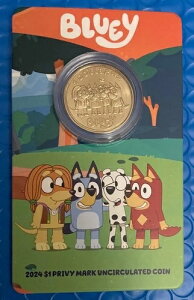 Bluey Dollar �o�b�N�R�C���J�[�h�BBluey & Friends Privy �}�[�N UNC�i�V�iRAM�{�b�N�X���j