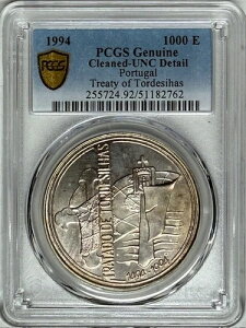 �|���g�K�� - �g���f�V�[�����X��� - 1000 �G�X�N�[�h 1994 - PCGS UNC �ڍ� - �N���[�j���O�ς�