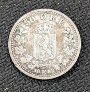 1893�N �m���E�F�[ �V���o�[ 50 �z�� �I�X�J�[ II KM#356